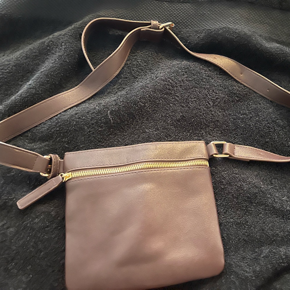 Brown waist belt bag